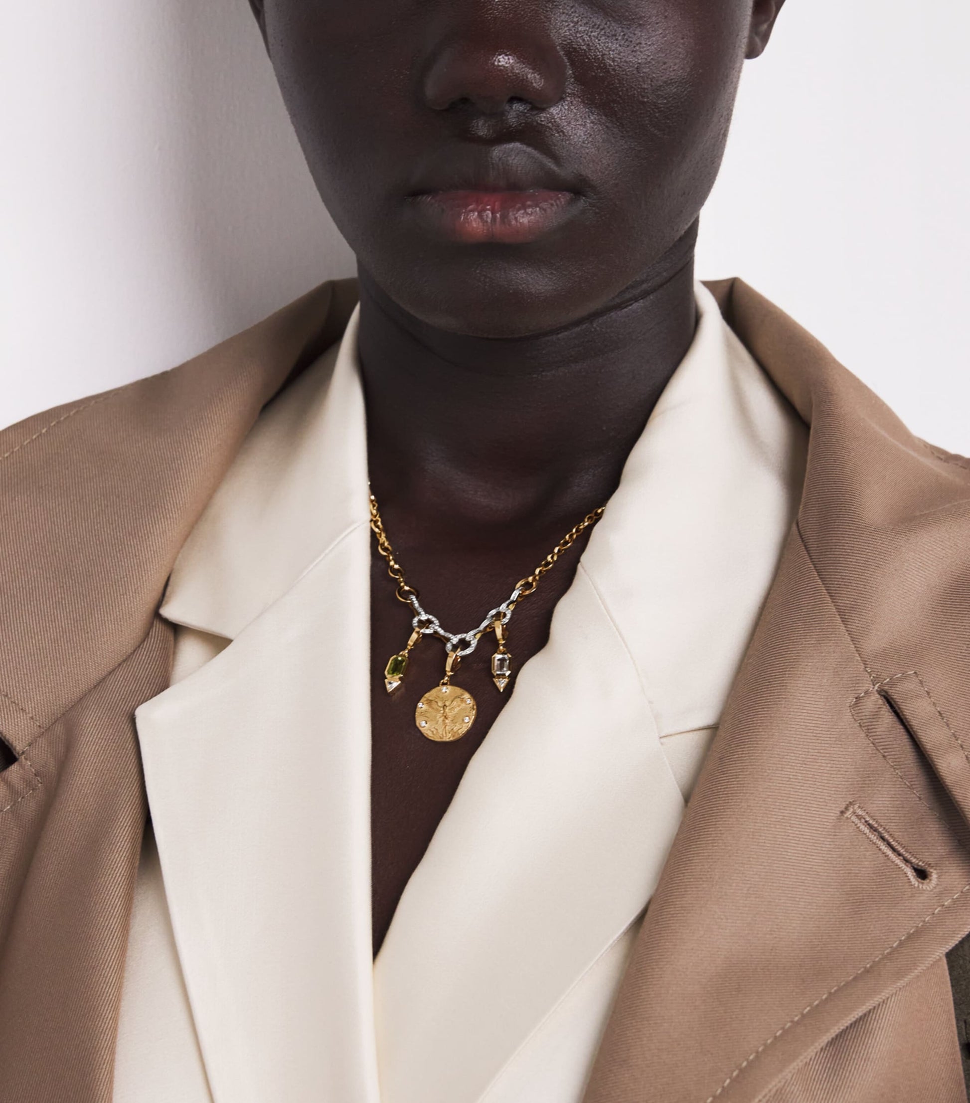 Yellow Gold, Moonstone and Diamond June Charm