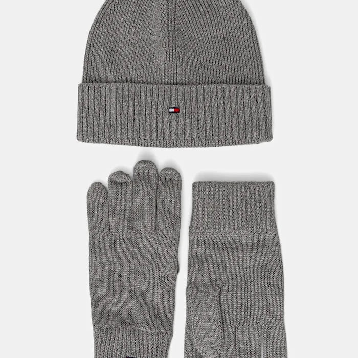 Tommy Hilfiger Kaşmirli Şapka ve Eldiven Seti (2 Parça)
