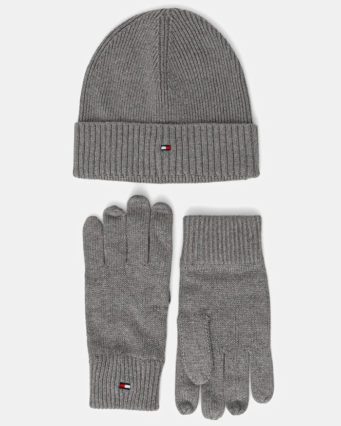 Tommy Hilfiger Kaşmirli Şapka ve Eldiven Seti (2 Parça)