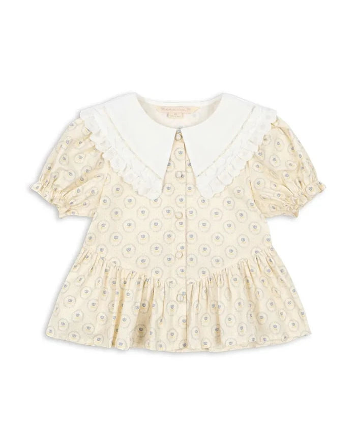 Konges Sløjd COEUR COLLAR SHIRT GOTS Çocuk Pamuklu Bluz