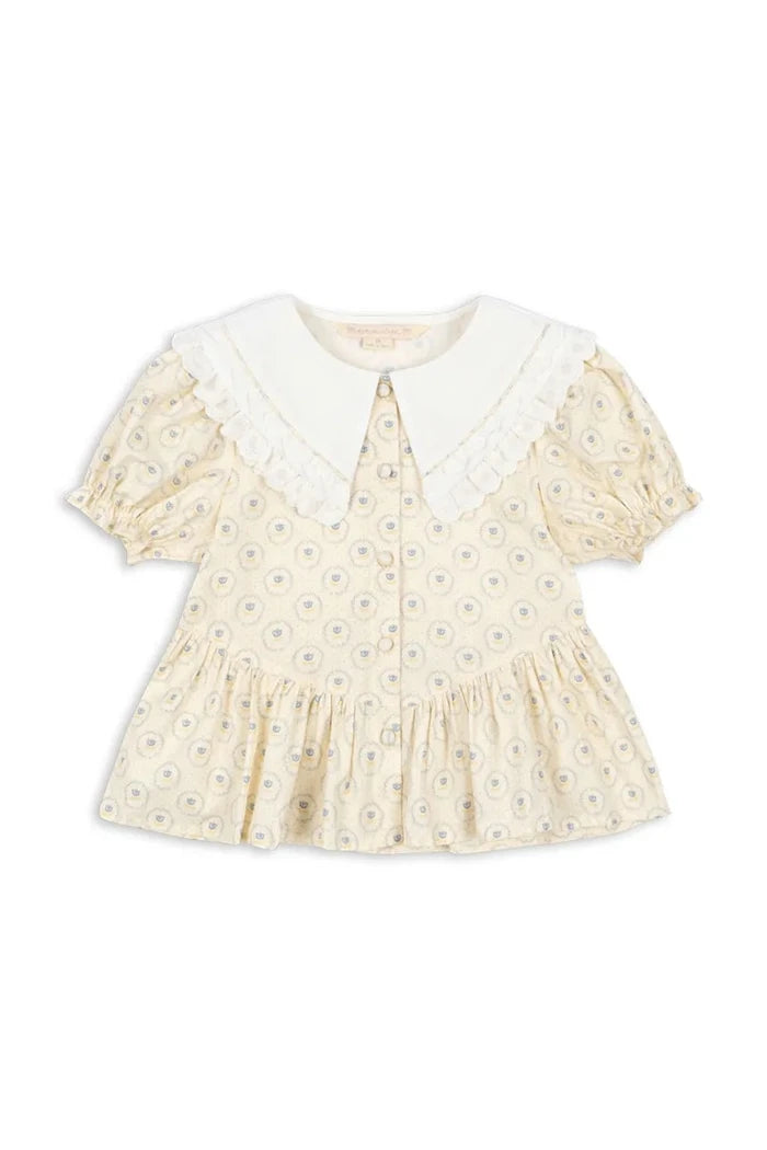 Konges Sløjd COEUR COLLAR SHIRT GOTS Çocuk Pamuklu Bluz