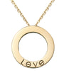 Yellow Gold and Diamond LOVE Necklace