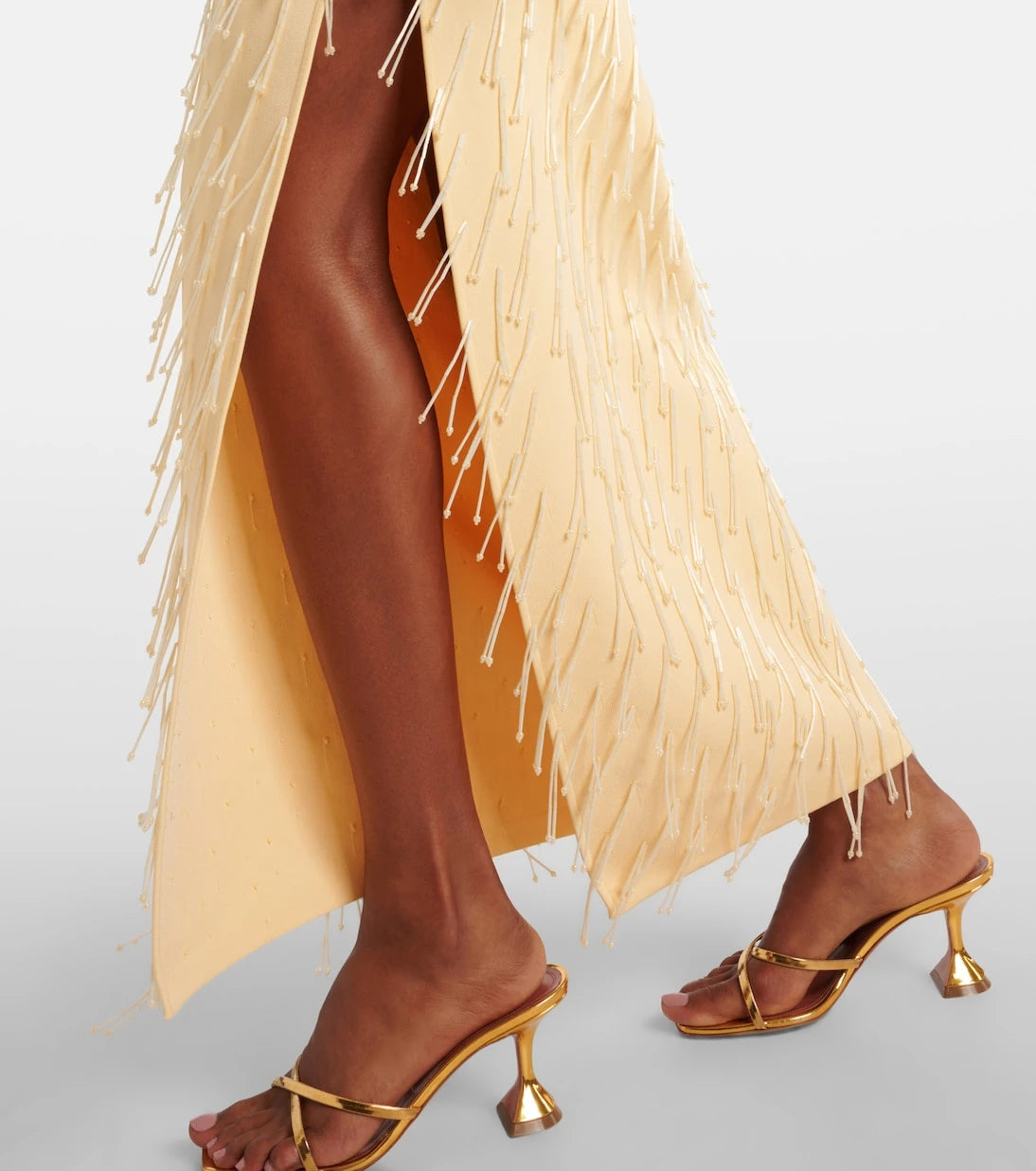 Galvan - Depois embellished jersey maxi skirt