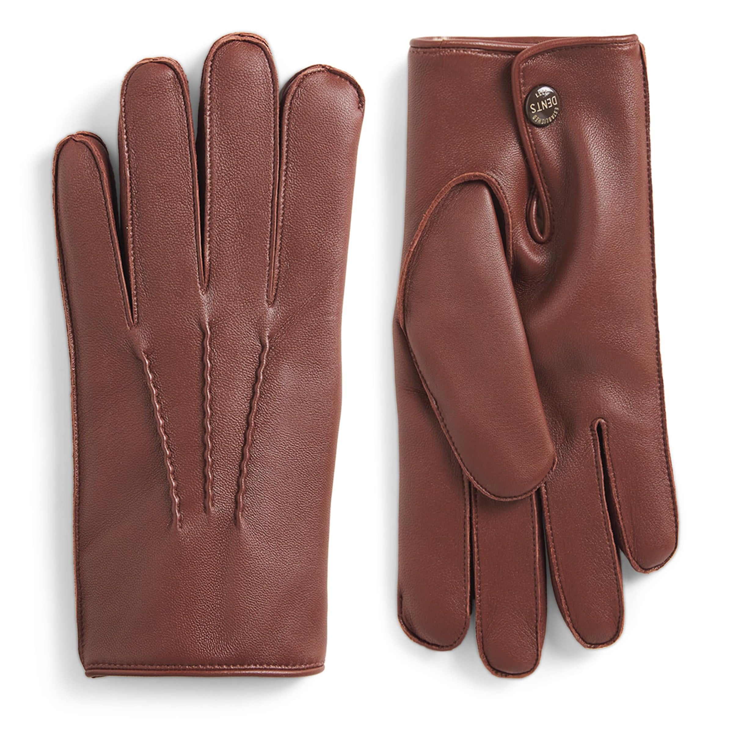 DENTS Leather Fur-Lined Lumley Gloves