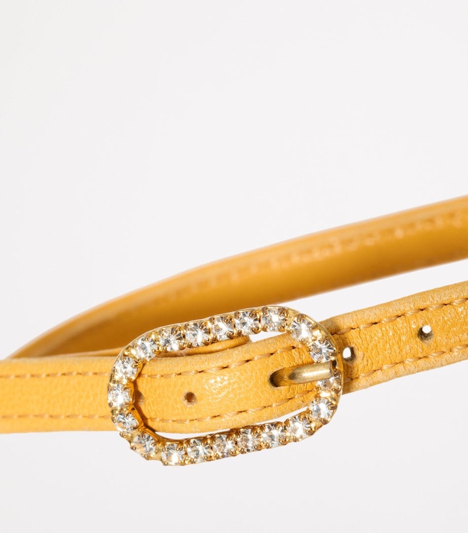 Saint Laurent Yellow Leather Katoucha Sandals 110