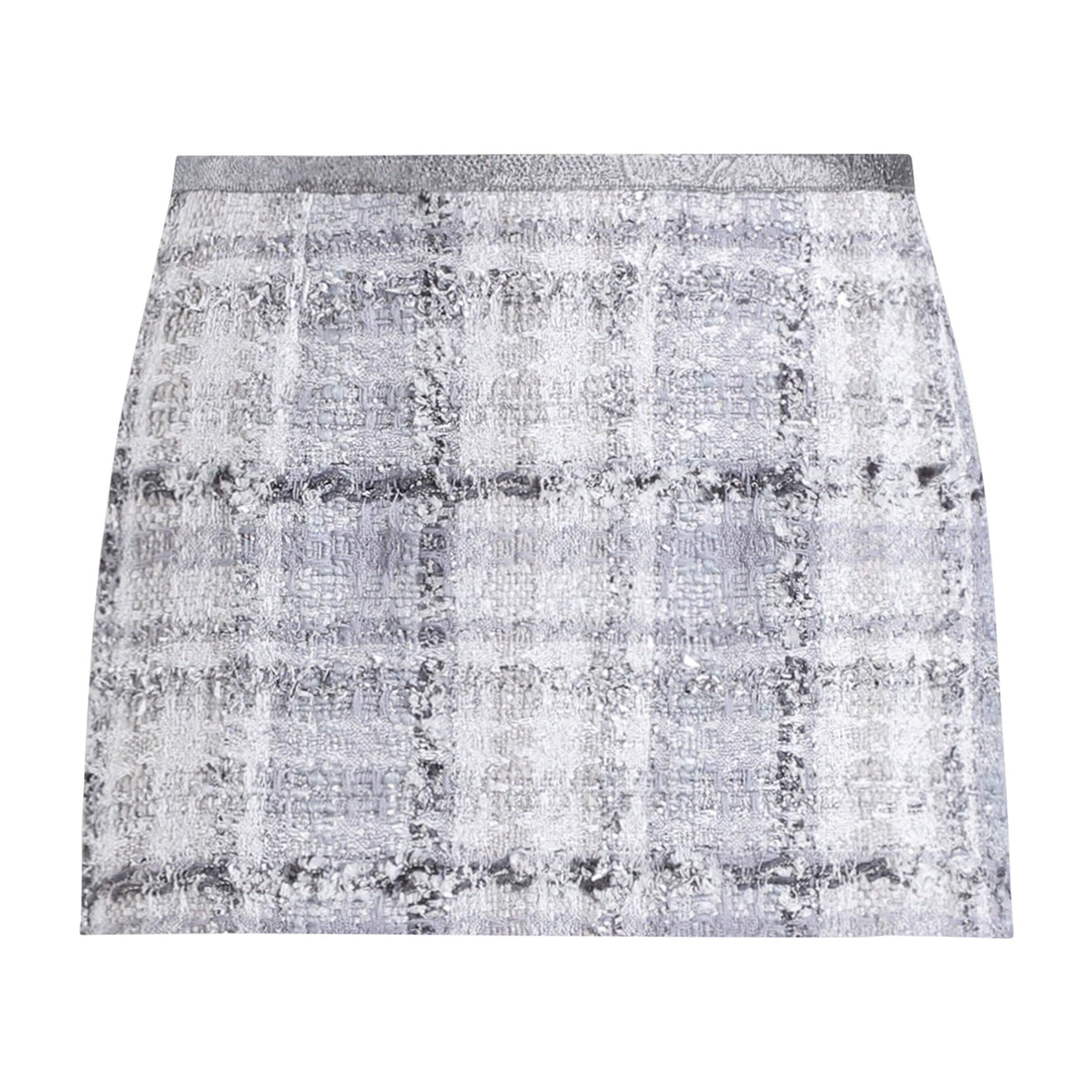 Dolce & Gabbana Multi Tweed Check Mini Skirt