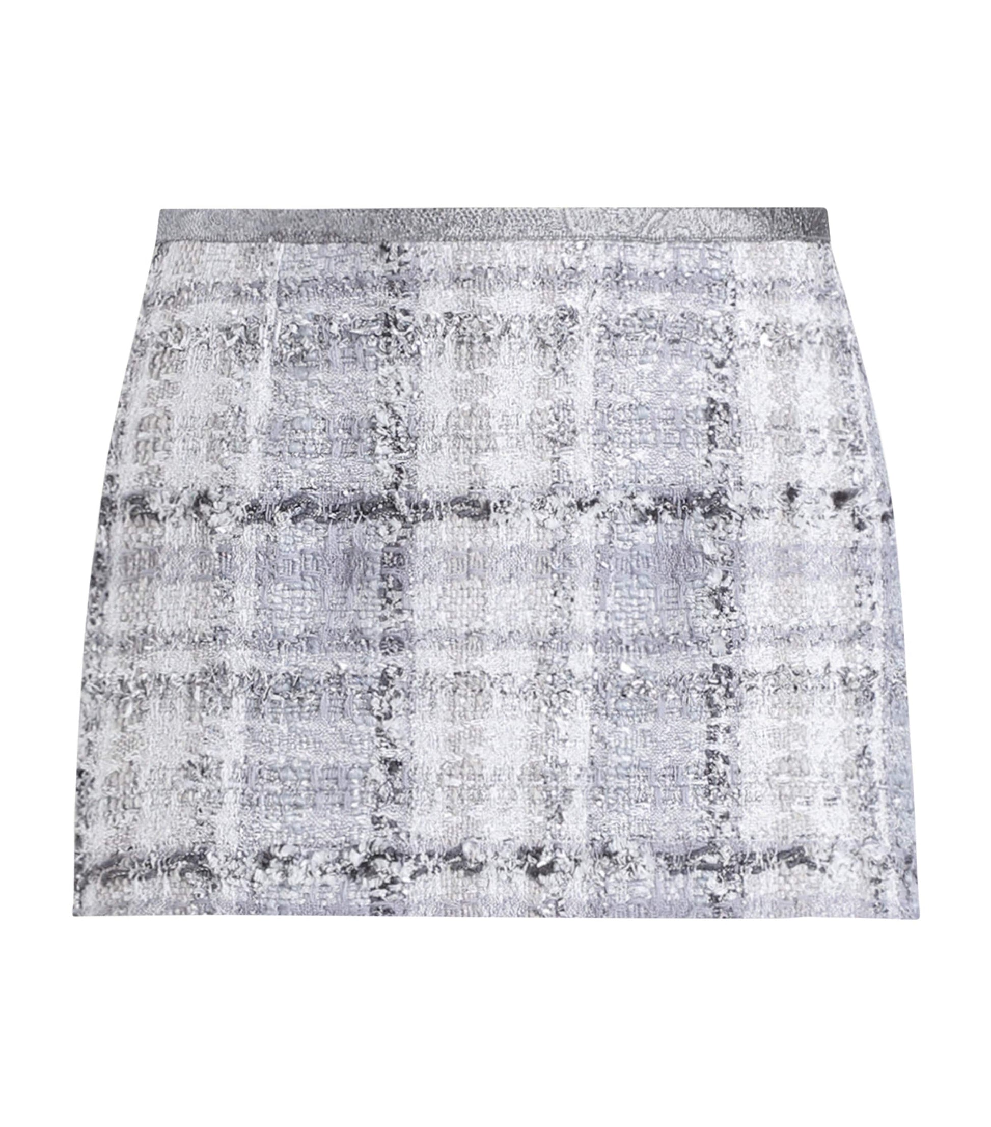 Dolce & Gabbana Multi Tweed Check Mini Skirt