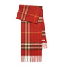 Burberry Red Cashmere Check Scarf