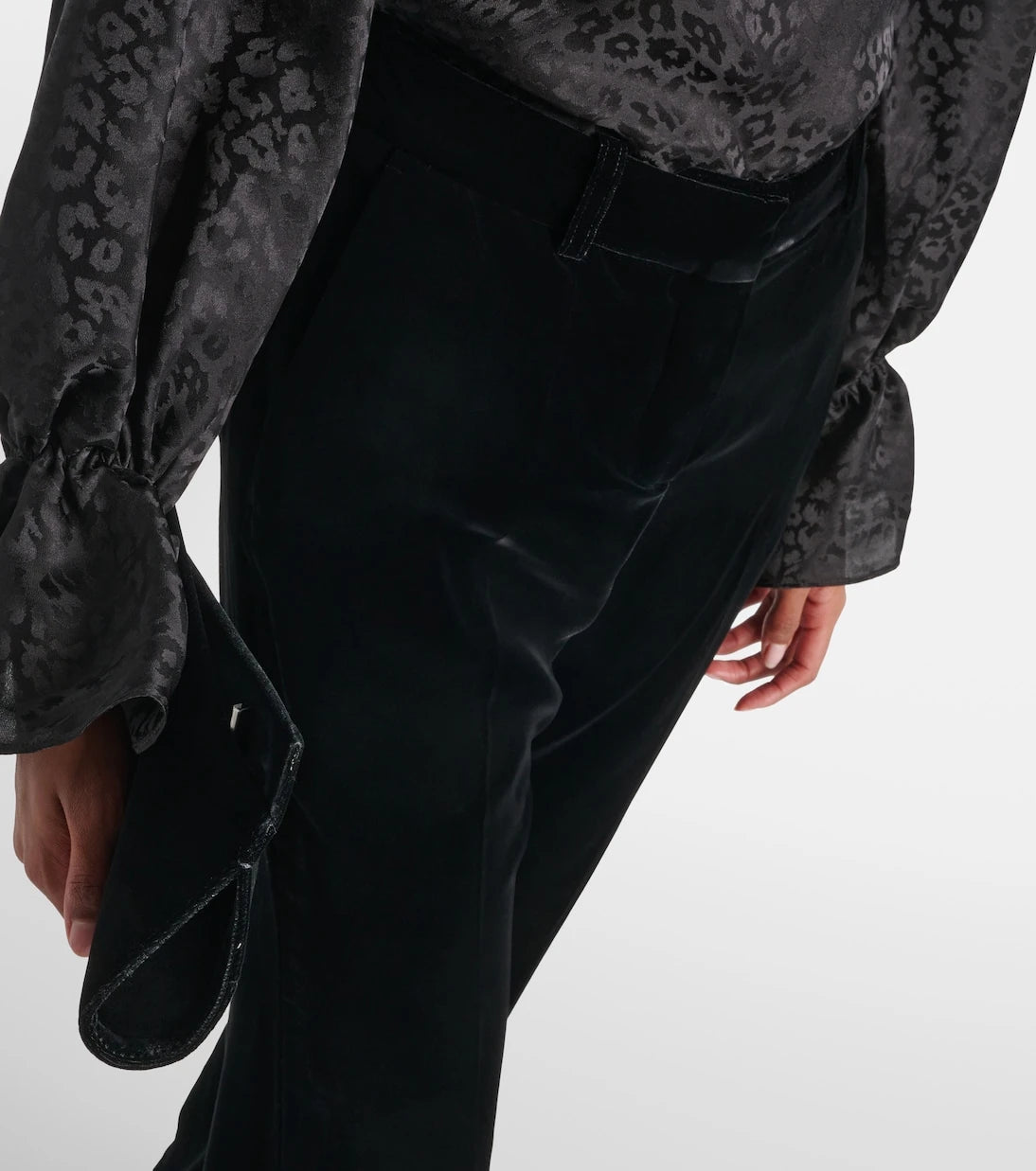 Nina Ricci - Velvet bootcut pants