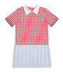 Thom Browne Kids Red Gingham Pleated Dress (2-12 Years)
