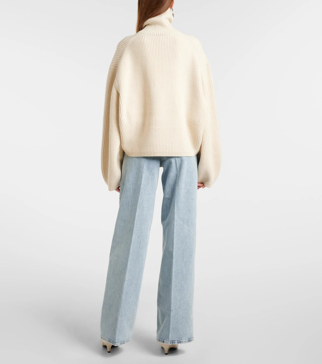 Toteme - Ribbed-knit wool-blend turtleneck sweater