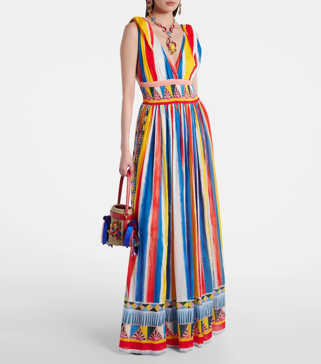 Dolce&Gabbana - Striped cotton maxi dress