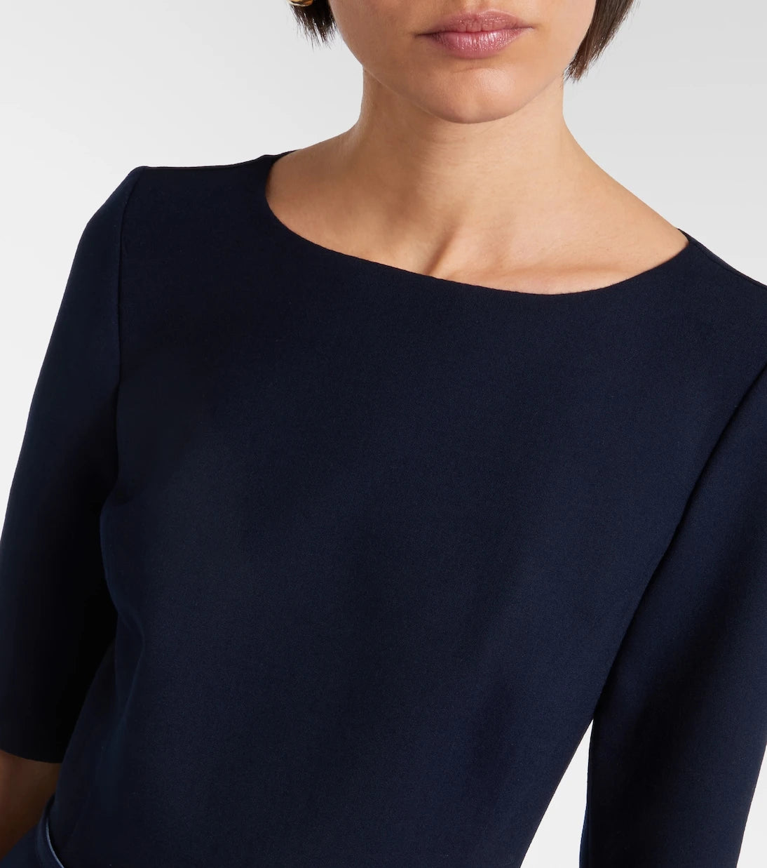 Oscar de la Renta - Belted wool-blend midi dress