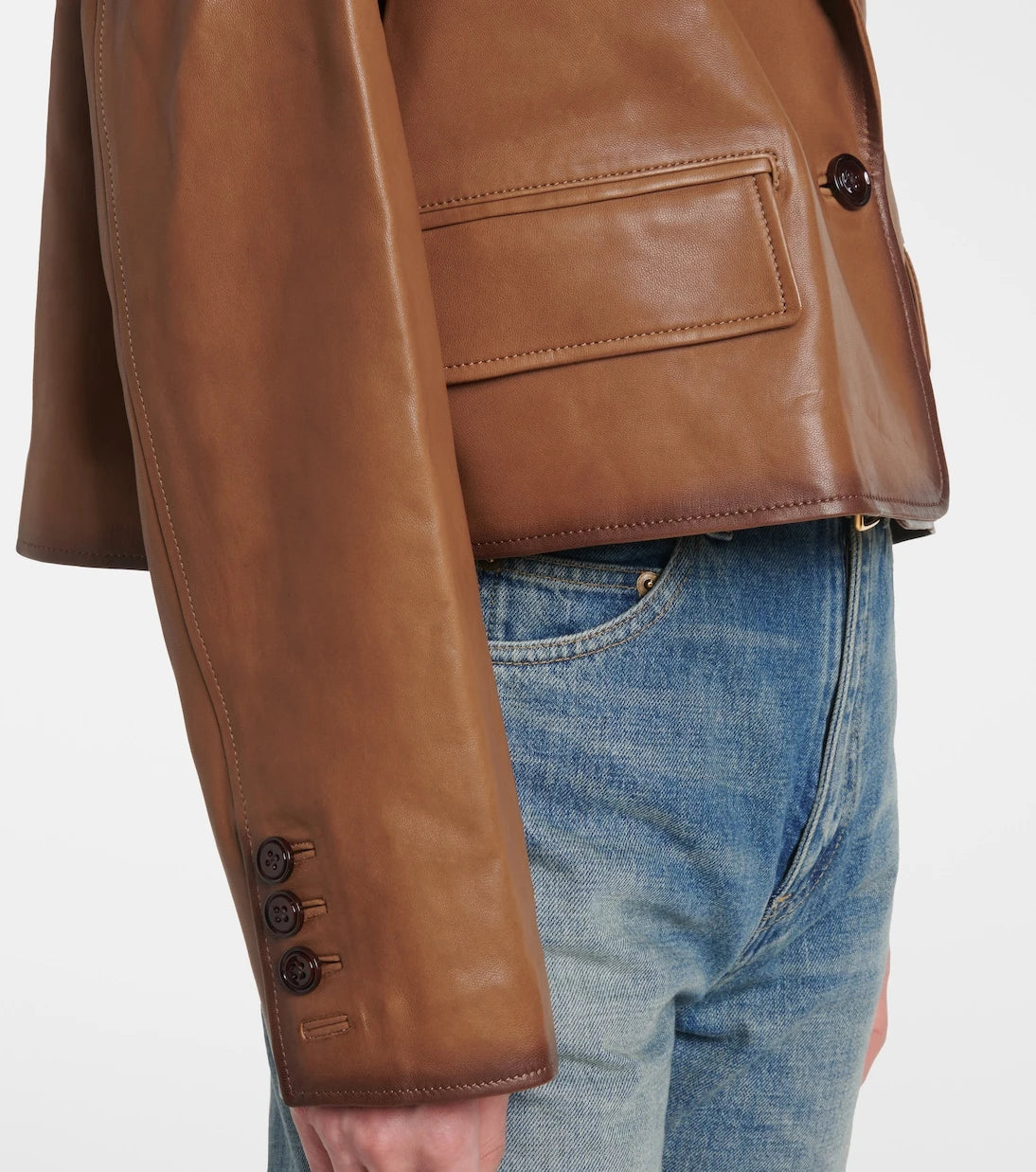 Dorothee Schumacher - Cropped leather jacket