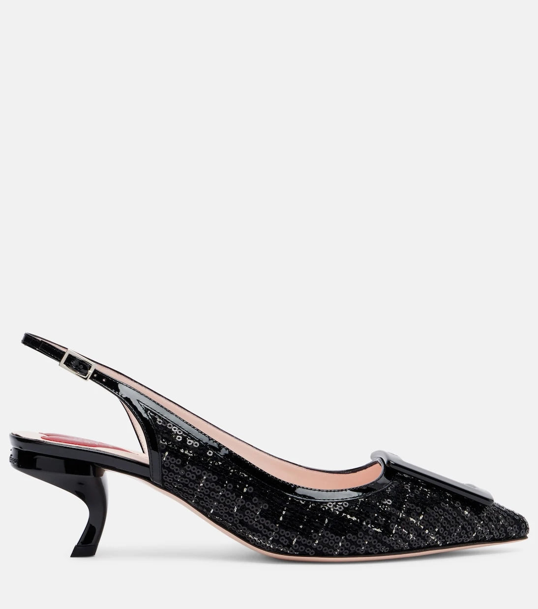 Roger Vivier - حذاء "فيرغول 55" مفتوح من الخلف ومزين بالترتر