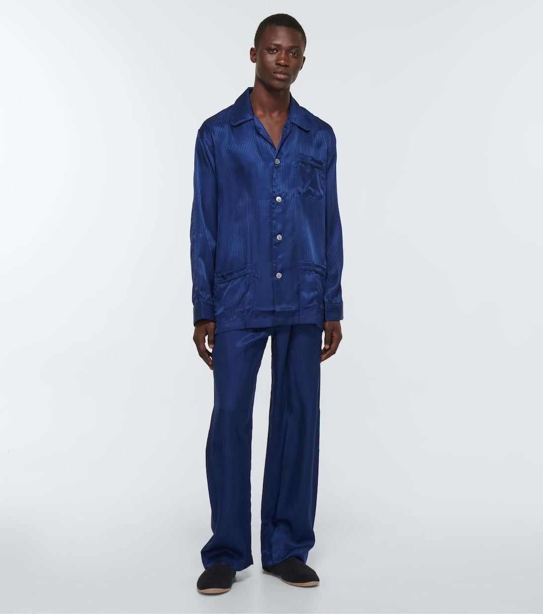 Derek Rose - Woburn striped silk pajama set