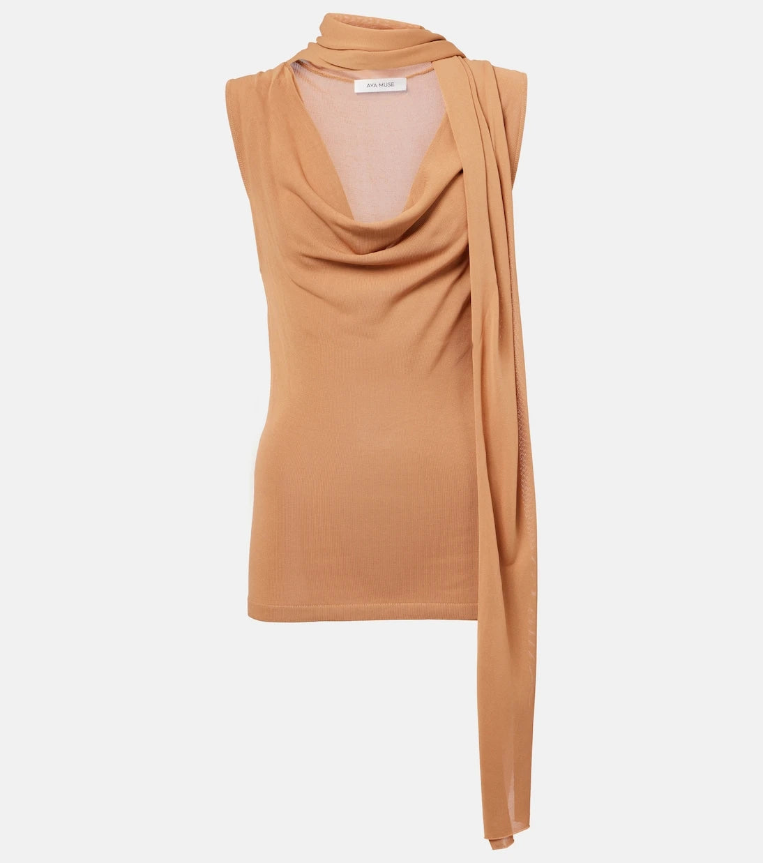 Aya Muse - Draped scarf-detail top