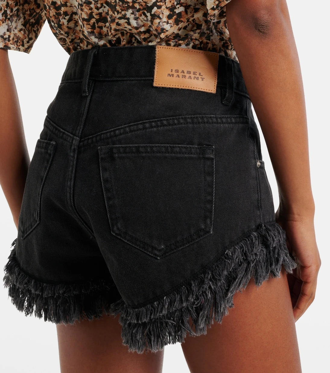 Isabel Marant - Eneidao fringed denim shorts