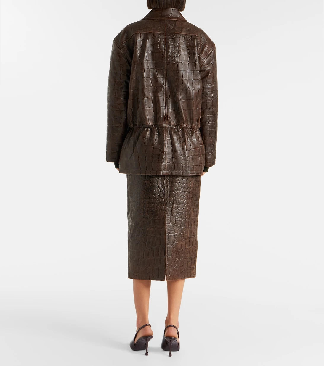 Emilia Wickstead - Norcutt croc-effect leather jacket