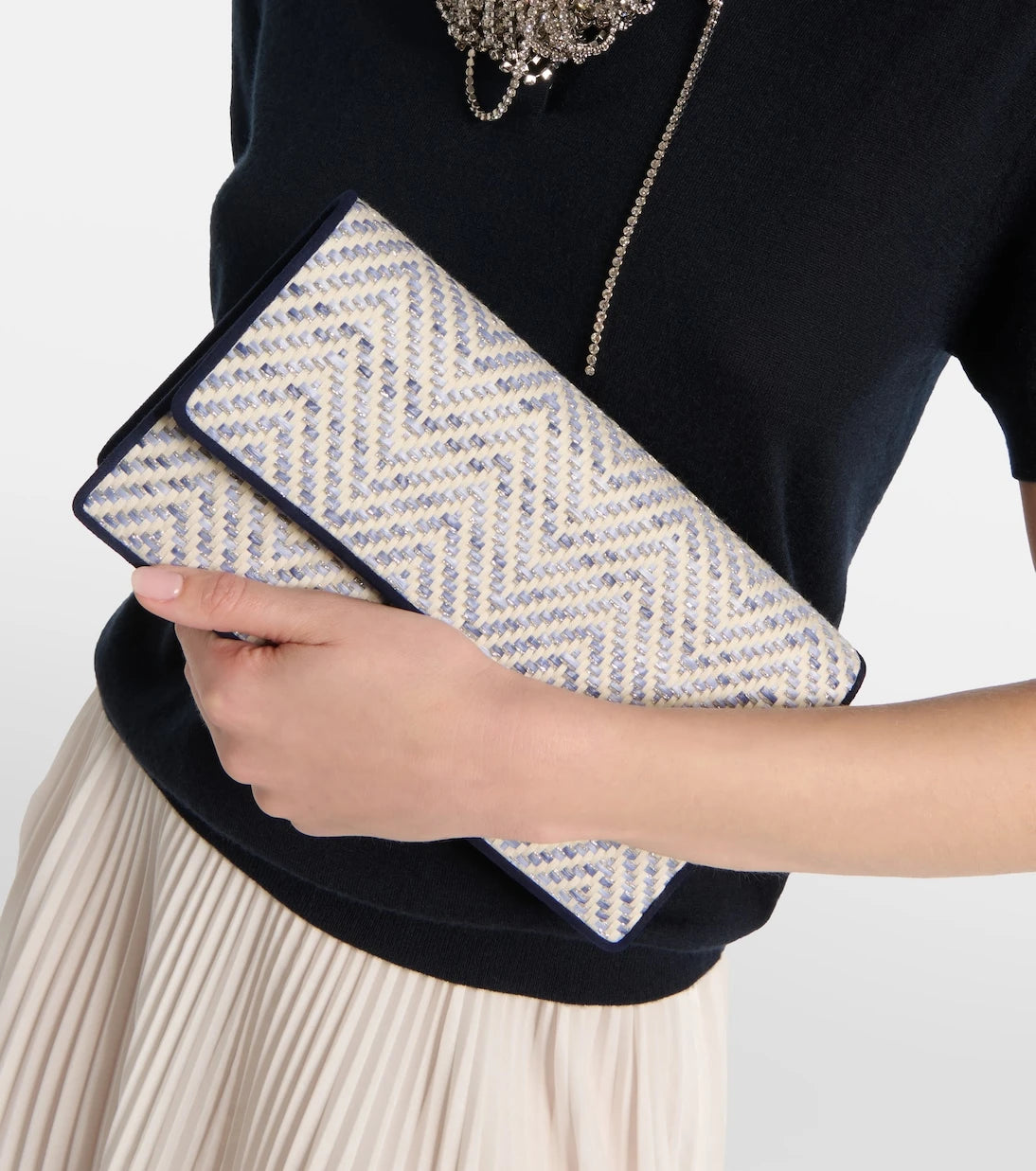Manolo Blahnik - Capripla raffia clutch