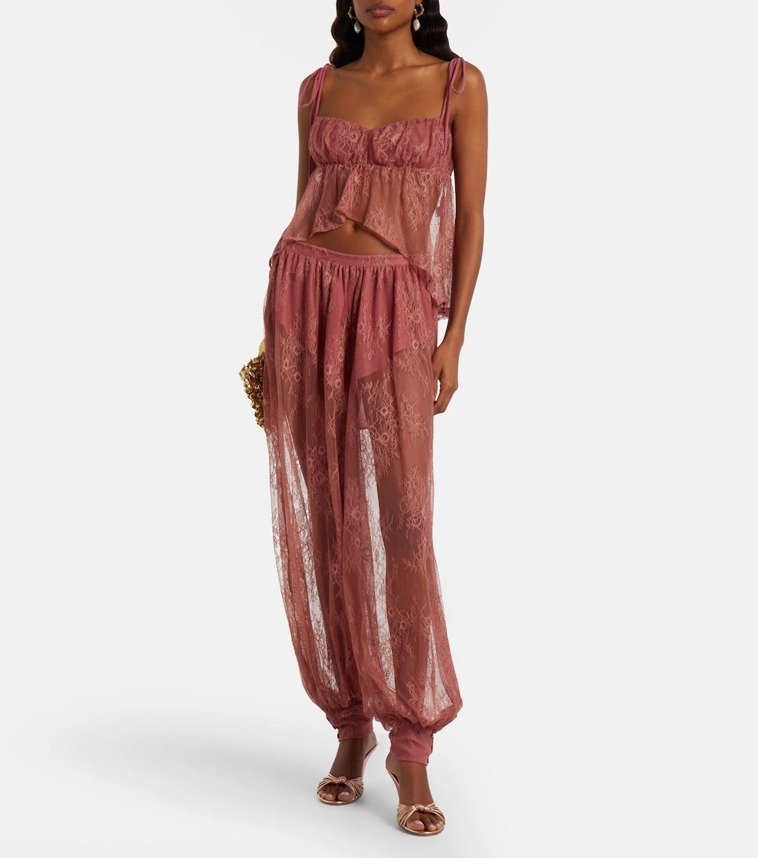 Bananhot - Kendall sheer lace balloon pants