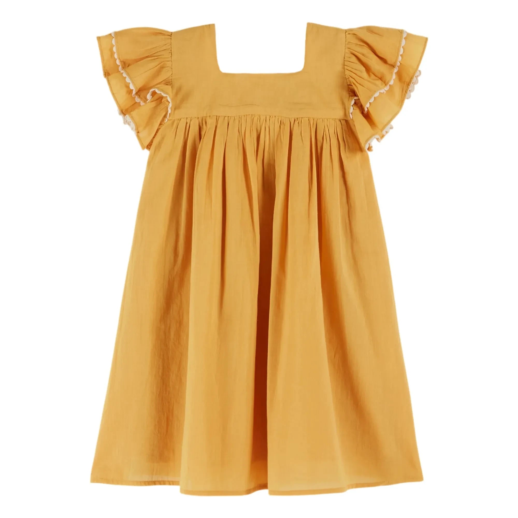 Emile et Ida - Voile Ruffle Dress | Yellow