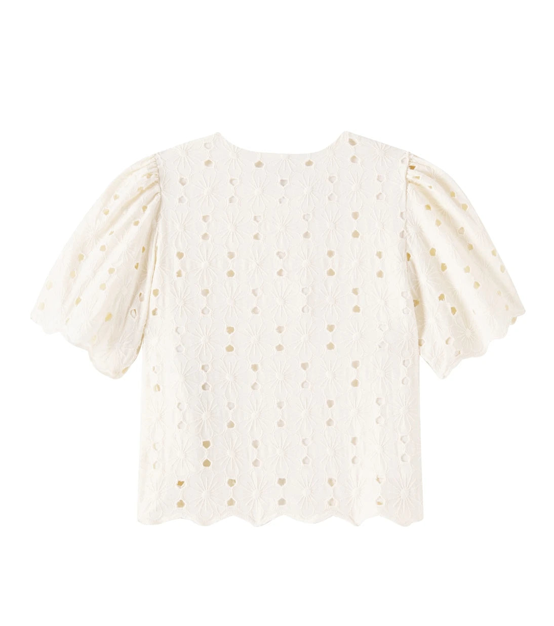 The New Society - Creta embroidered cotton-blend blouse
