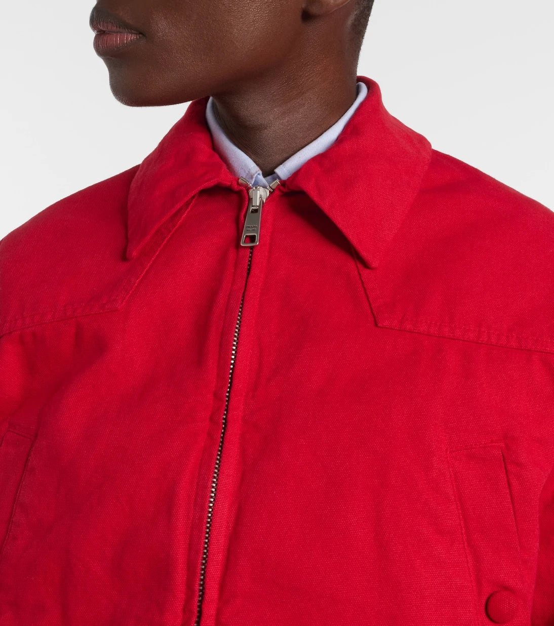 Prada - Cropped cotton bomber jacket