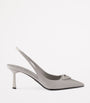 Prada Brushed Leather Slingback Pumps 75
