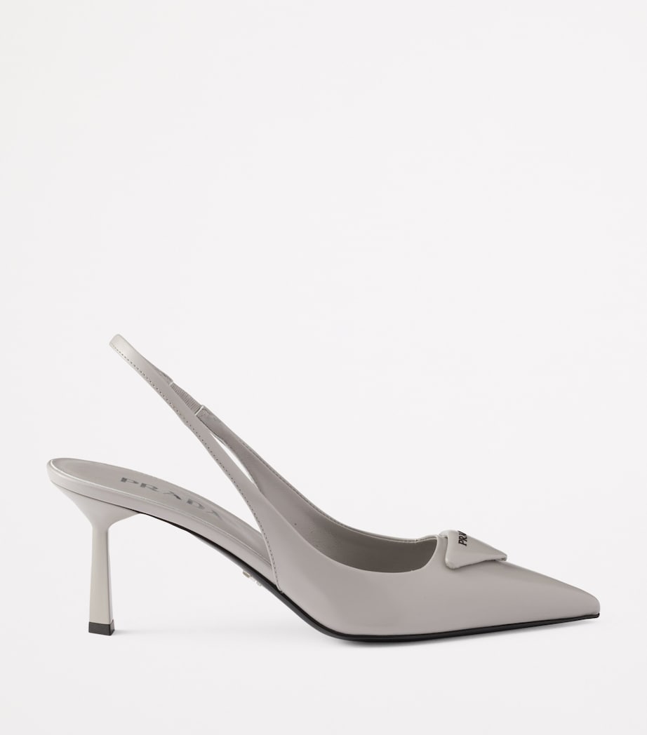 Prada Brushed Leather Slingback Pumps 75