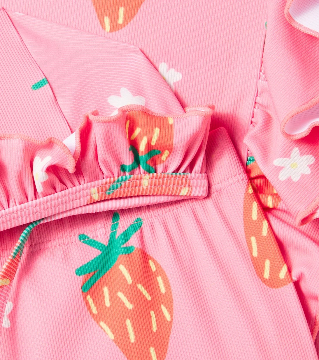 Jellymallow - Strawberry ruffled swimsuit and cap set