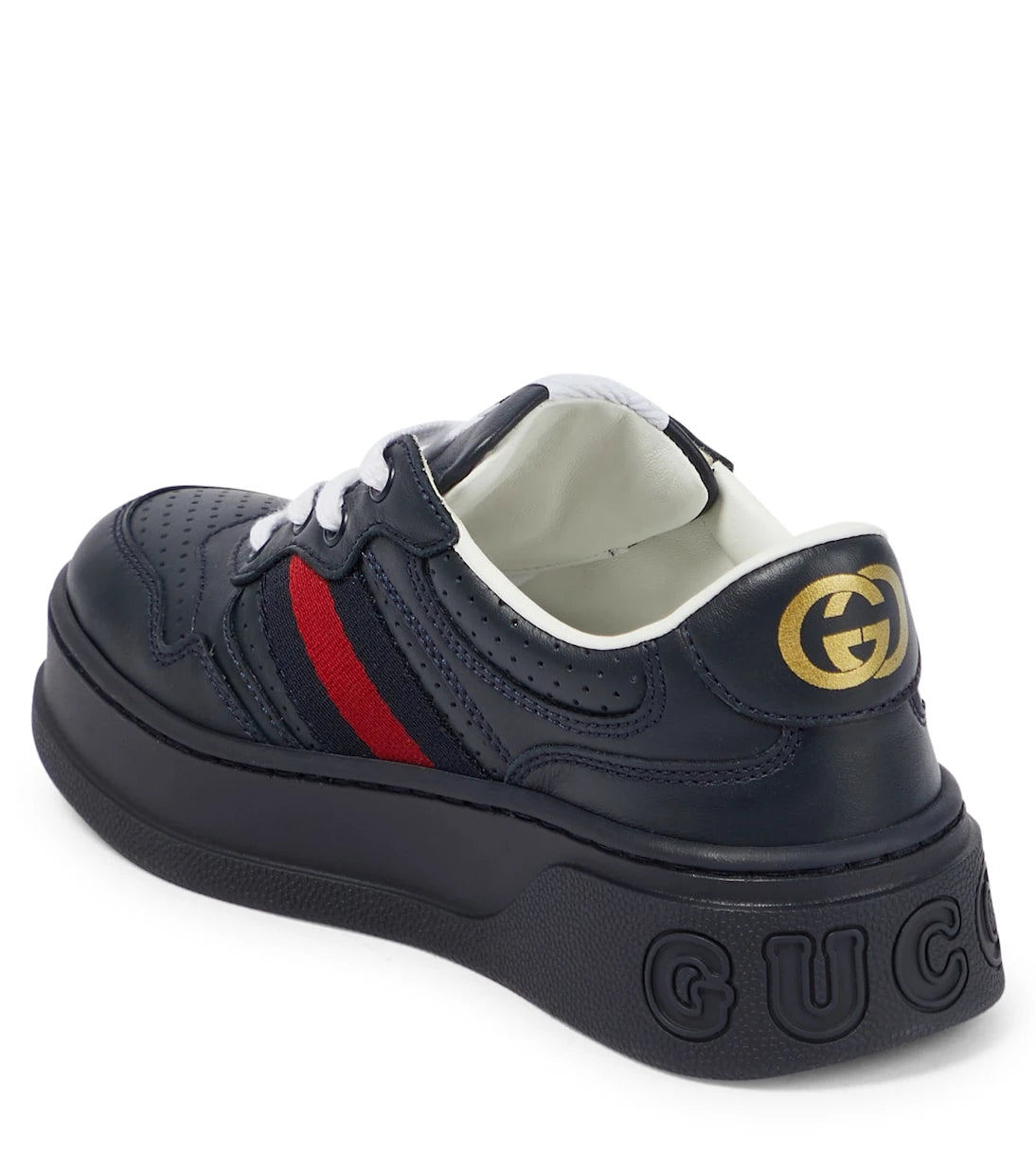 Gucci Kids - حذاء رياضي سميك من الجلد بحرف B