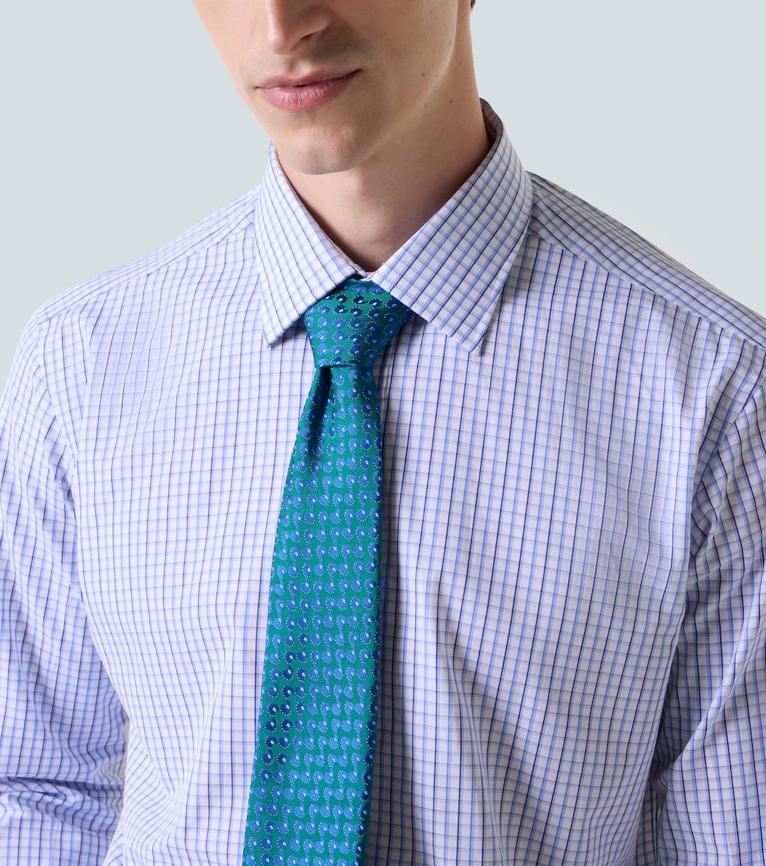 Charvet - Checked cotton poplin shirt