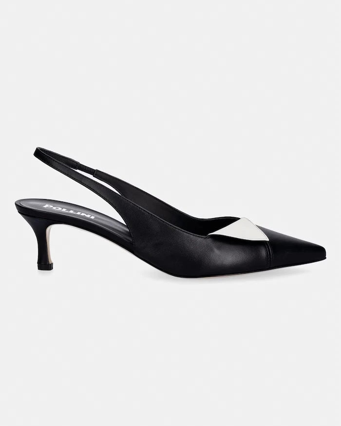 Pollini обувки с ток от кожа