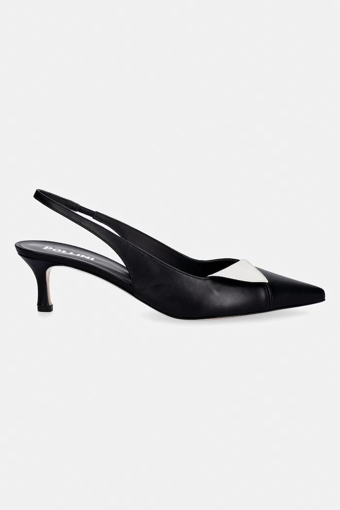 Pollini обувки с ток от кожа