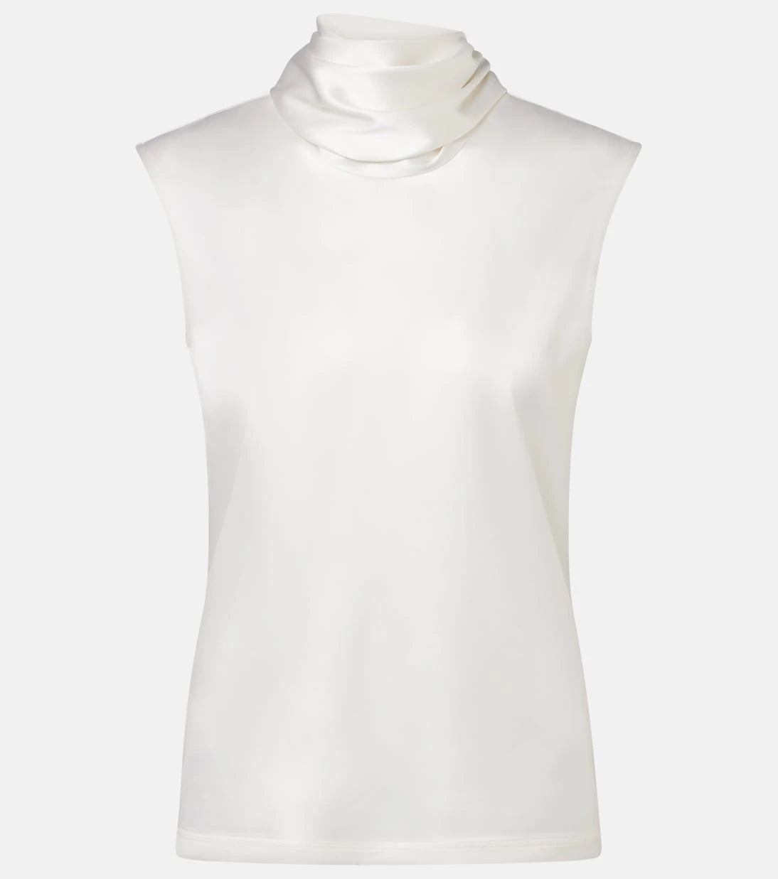 Bottega Veneta - Scarf-detail silk-blend satin top