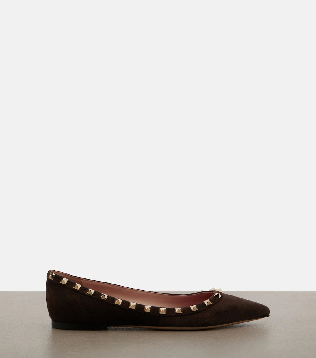 Valentino Garavani - Rockstud suede ballet flats