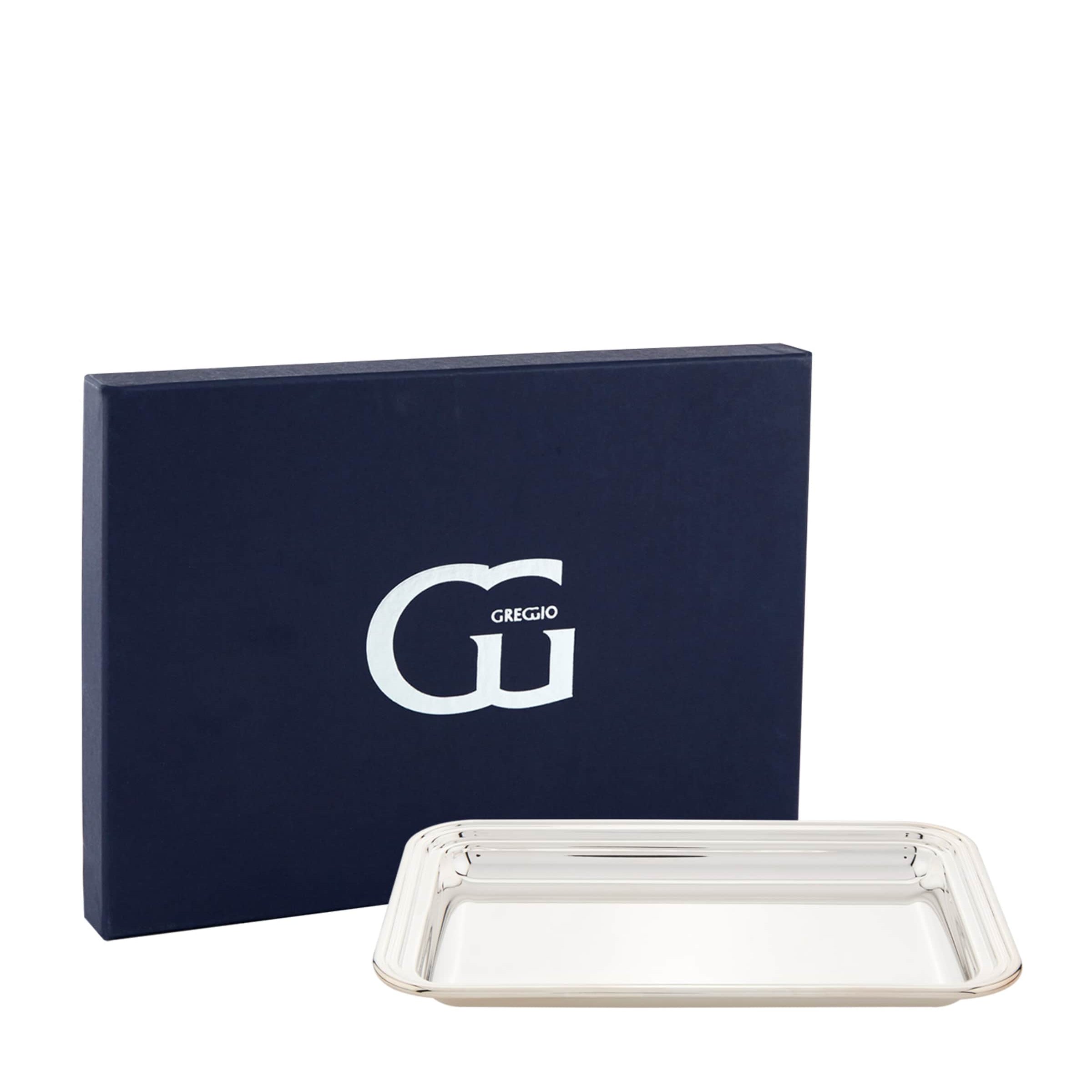 Greggio Silver Plated Georgian Rectangular Tray (20cm x 14cm)