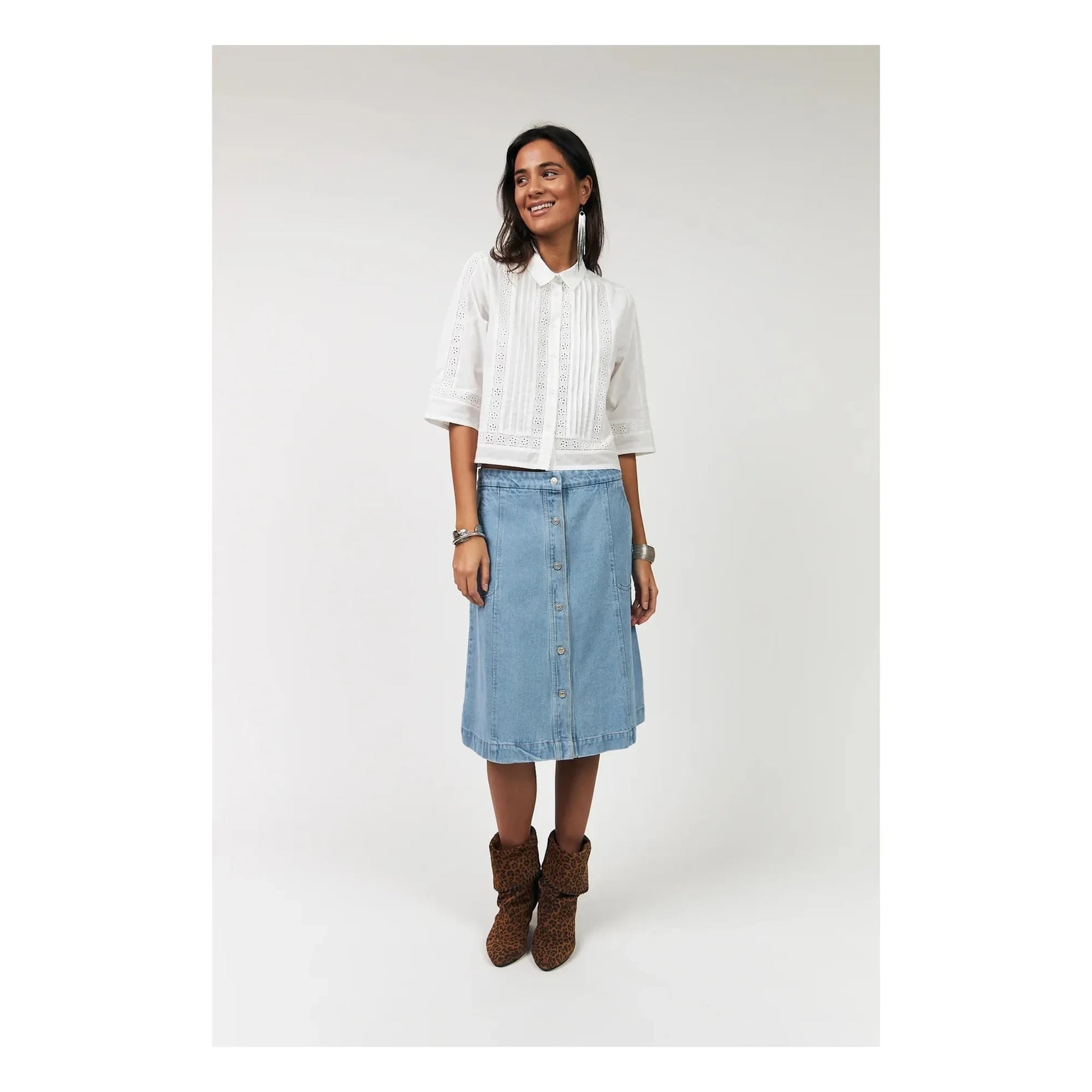 Lollys Laundry - Amora Cotton shirt | White