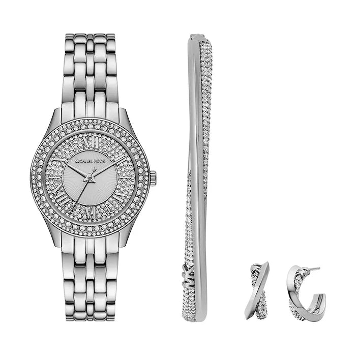 Часовник, гривна и обици Michael Kors