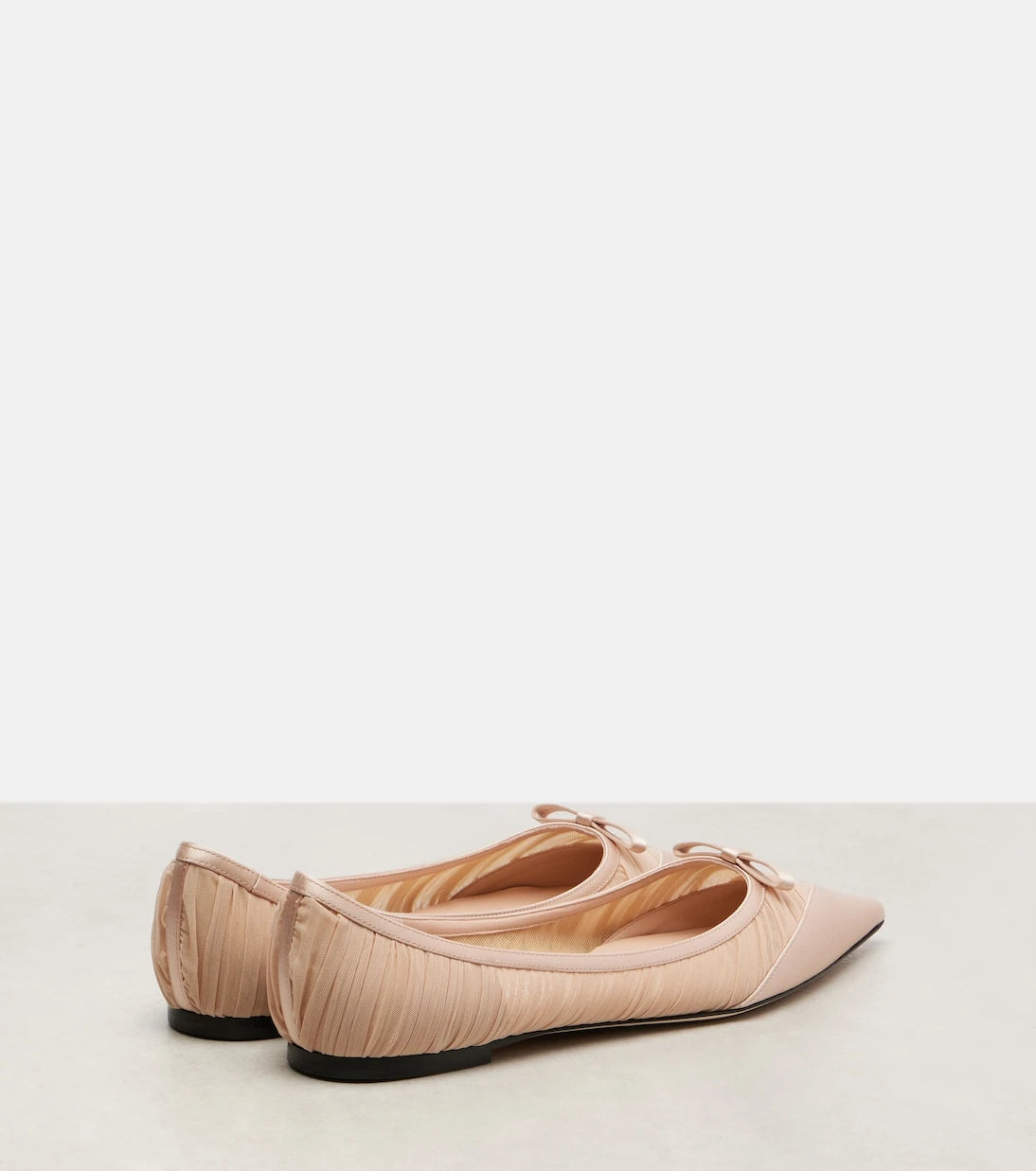 Jimmy Choo - Love mesh and satin ballet flats