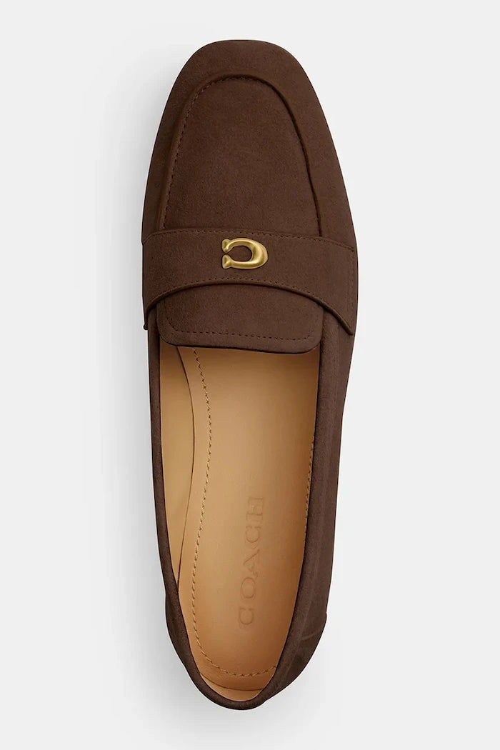 Coach мокасини дамски от велур Sclpt C Sue