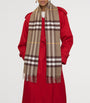 Brown Cashmere Check Scarf