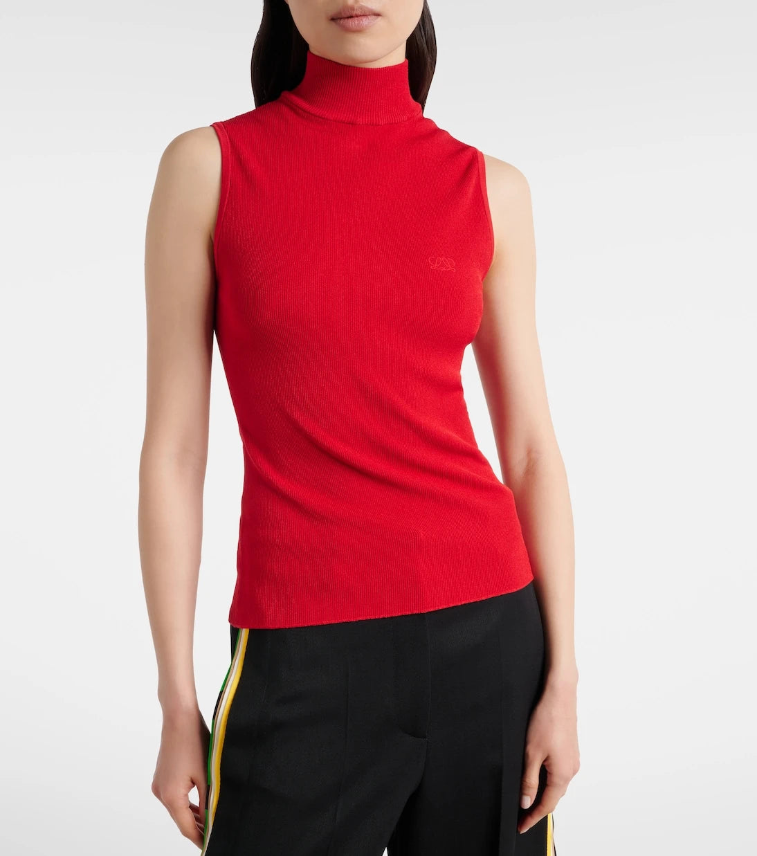 Loewe - Double L ribbed-knit top