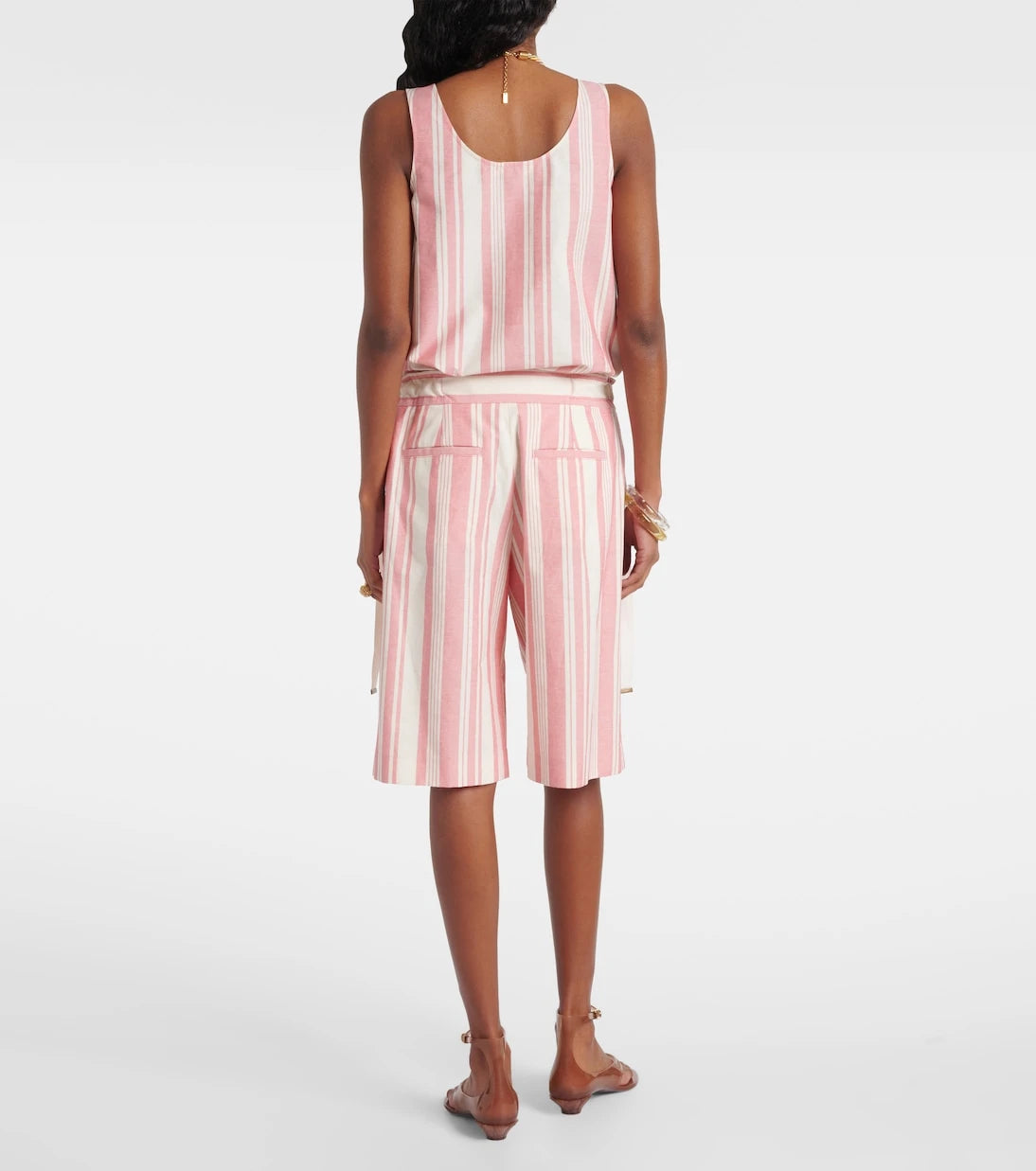 Chloé - Striped cotton Bermuda shorts