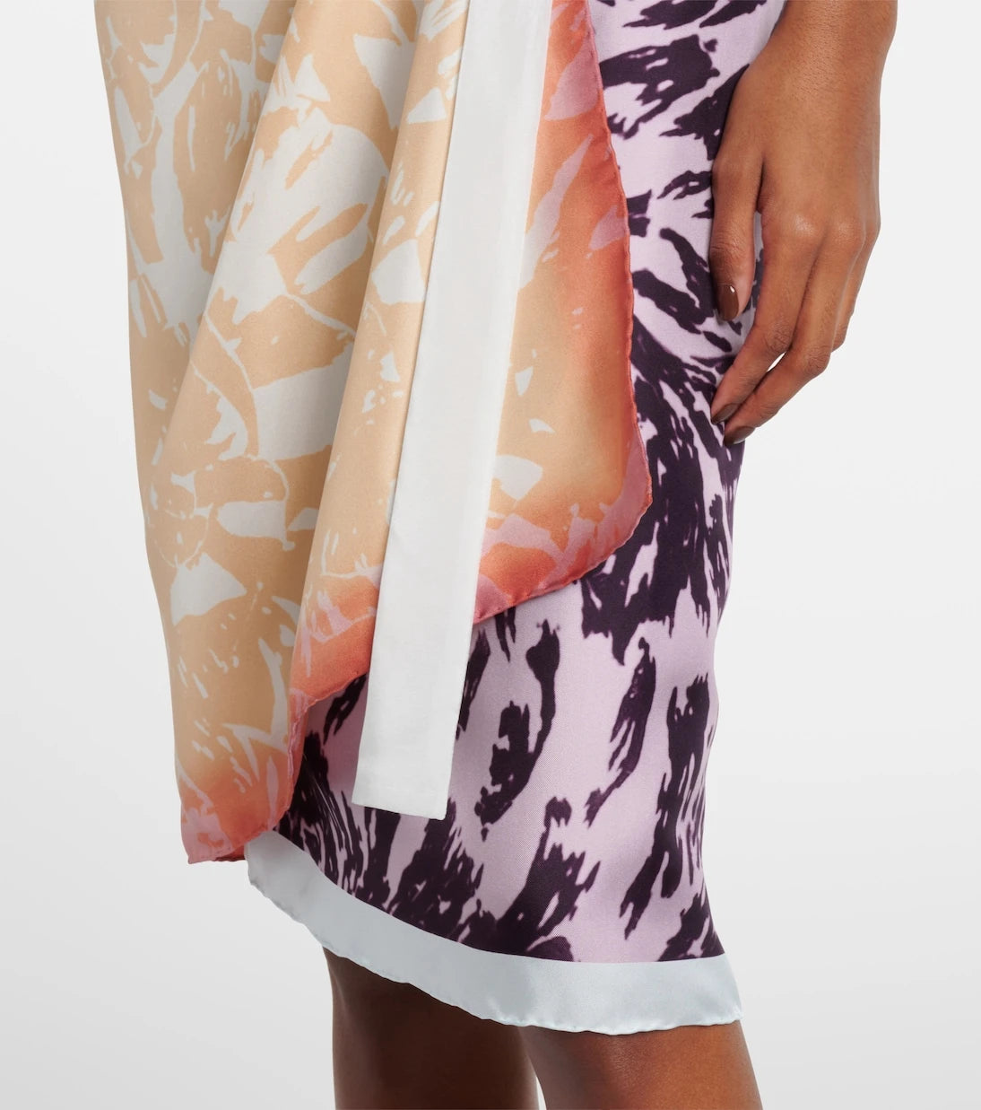 Dries Van Noten - Printed silk wrap skirt
