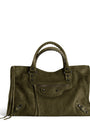 Balenciaga Small Suede Le City Top-Handle Bag