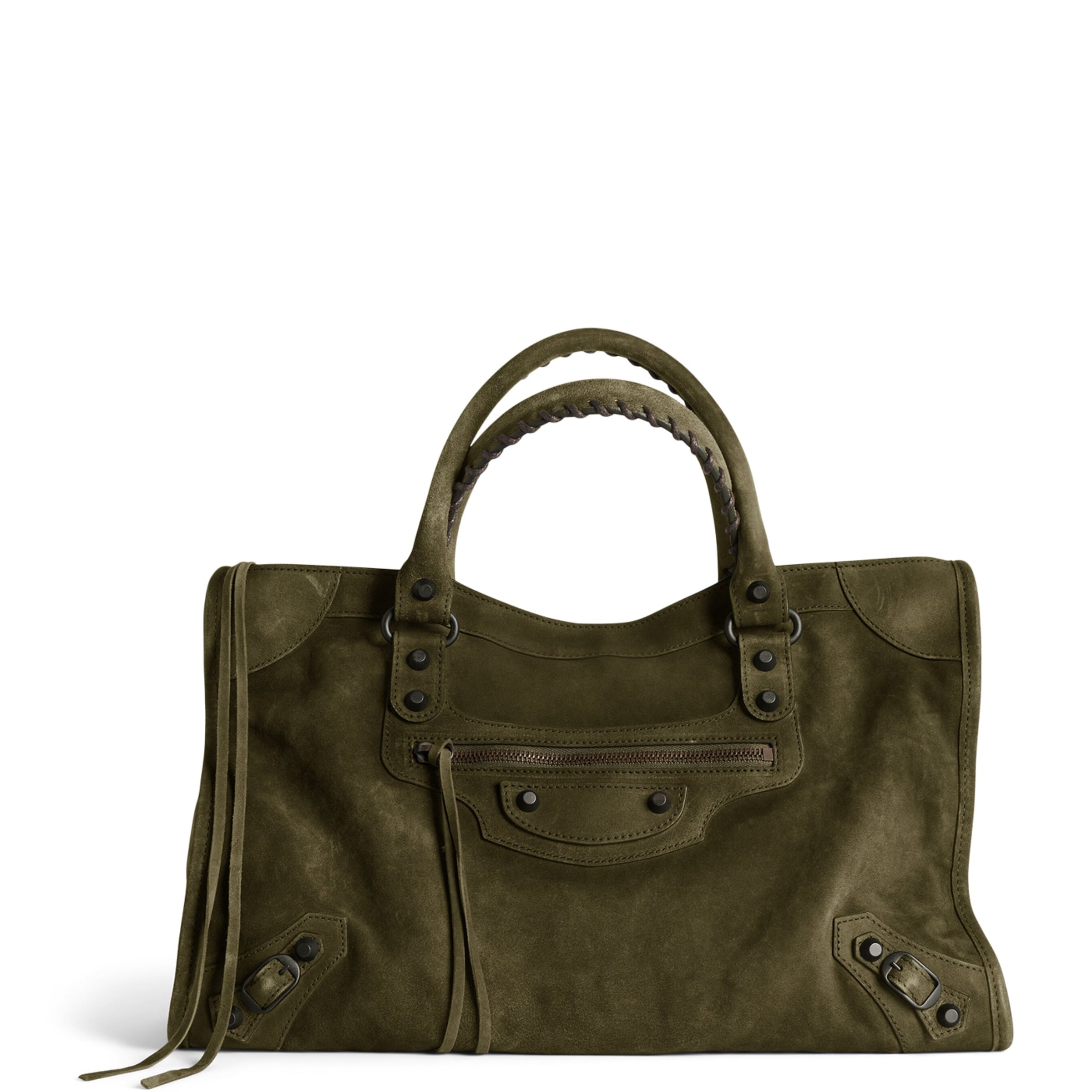 Balenciaga Small Suede Le City Top-Handle Bag