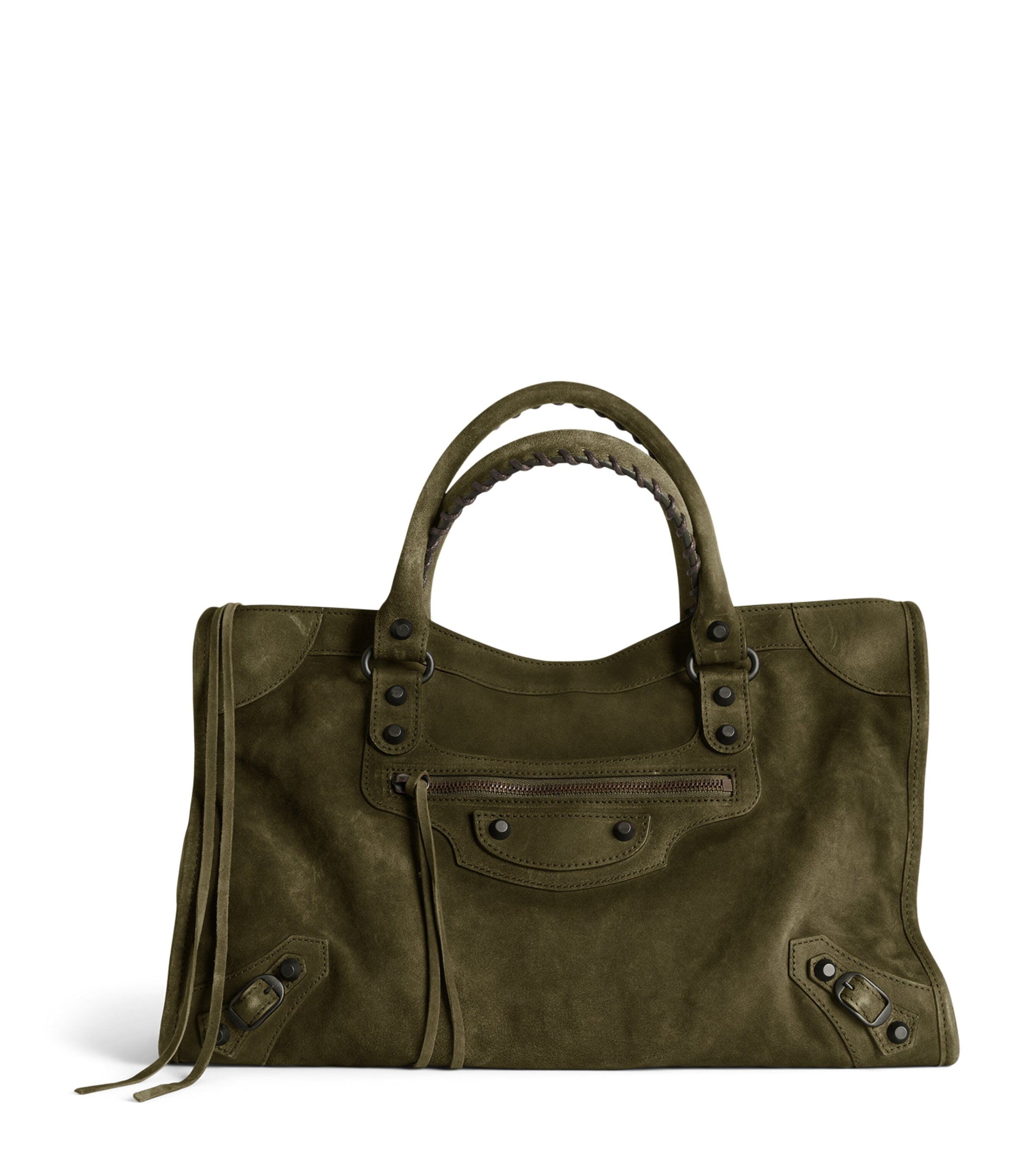 Balenciaga Small Suede Le City Top-Handle Bag