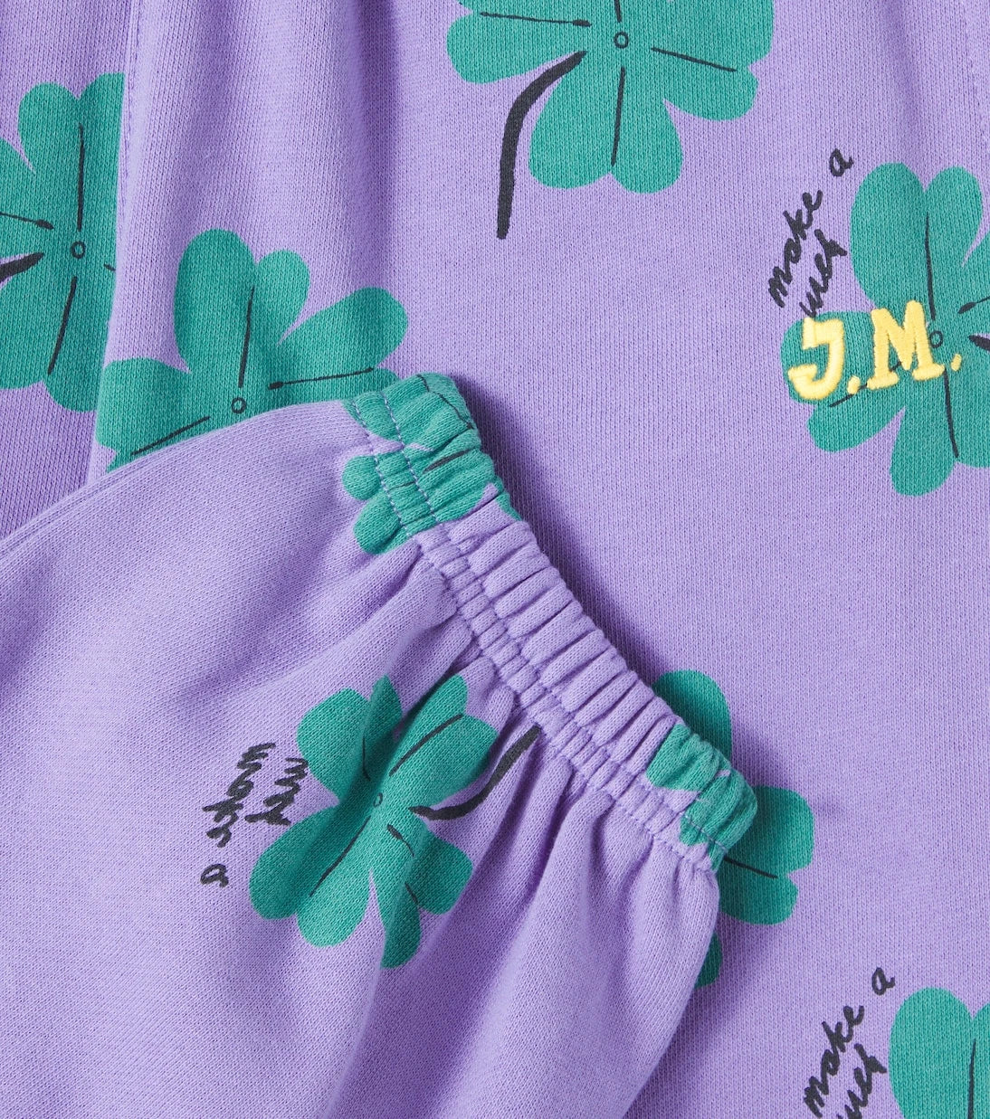 Jellymallow - Lucky Clover cotton jersey sweatpants